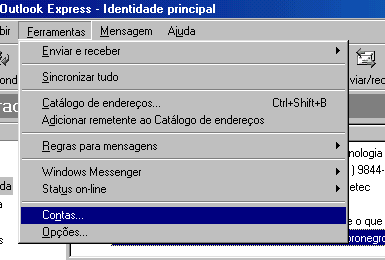Tela do Outlook